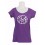 tee shirt femme " I LOVE RUGBY " violet 