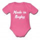 Body bébé "Made in Rugby" Rose/Blanc