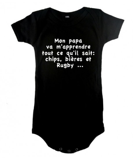 Body bébé "Chips" Noir/Blanc