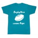 Tee shirt rugby bébé "RugbyMan comme Papa" Bleu/Blanc