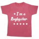 Tee shirt rugby bébé "Rugbystar" Rose/Blanc