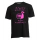 Tee shirt Rugby Humour "Les Sardines" Noir/Rose fluo