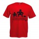 Tee shirt Rugby Humour "Chuck Norris" Haka Rouge/Noir