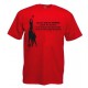 Tee shirt Rugby Humour "Chuck Norris" Touche Rouge/Noir