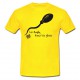 Tee shirt humour "Rugby dans les gênes" Jaune/Noir