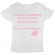 Tee shirt femme "Maman de Rugbyman" Blanc/Rose