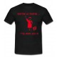 Tee shirt humour "Hors Jeu" Noir/Rouge