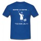 Tee shirt humour "Hors Jeu" Bleu/Blanc
