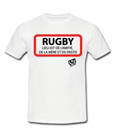 Tee shirt Lol Rugby "Ville Rugby" Blanc