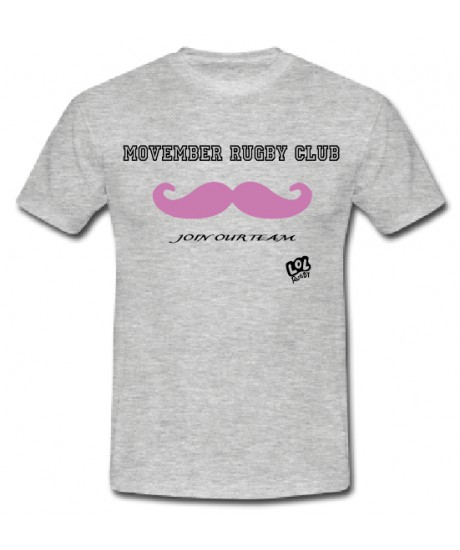Tee shirt "Movember Rugby Club" Gris