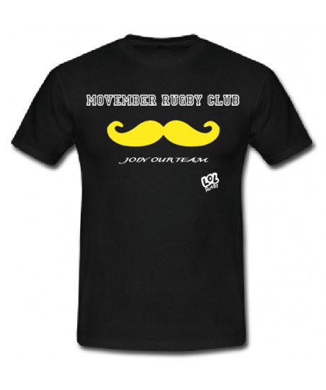 Tee shirt "Movember Rugby Club" Noir