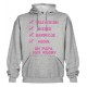Sweat Capuche "Papa 100 % Rugby" Gris