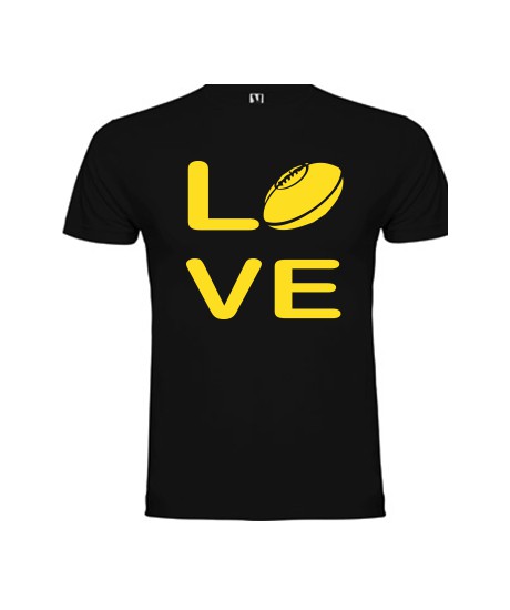 Tee shirt Love Rugby Noir