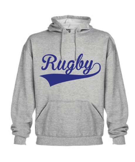 Sweat capuche Rugby Gris