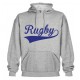 Sweat capuche Rugby Gris