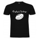 Tee Shirt Rugby & Vintage Ballon Noir