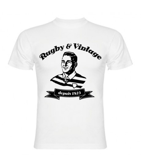 Tee Shirt Rugby & Vintage Buste Blanc