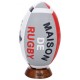 Ballon Ruckfield Maison de rugby + socle bois