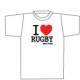 Tee shirt " I LOVE RUGBY " ULTRA PETITA