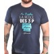 Tee shirt Aficionados "LA REGLE DES 3P"Marine
