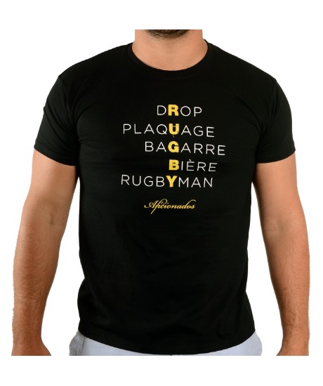Tee shirt Aficionados "DROP" Noir