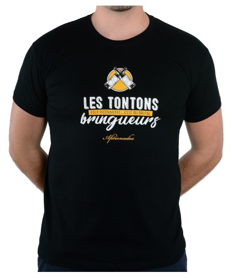 Tee shirt Aficionados "Les Tontons Bringueurs" Noir