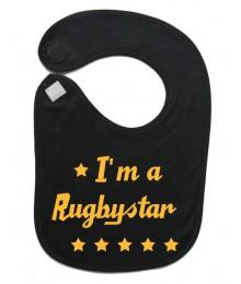 Bavoir bébé "Rugbystar" Noir/Or