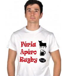 Tee shirt  Féria Apéro Rugby ballon
