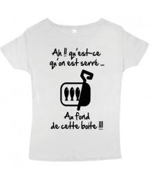 Tee shirt femme 3ème mi-temps "Sardines" Blanc/Noir
