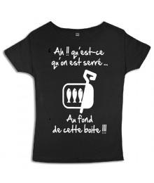 Tee shirt femme 3ème mi-temps "Sardines" Noir/Blanc