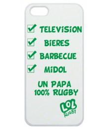 Coque Smartphone "Un papa 100 % Rugby" 