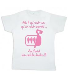 Tee shirt Rugby bébé "Sardines" Blanc/Rose