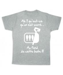 Tee shirt Rugby bébé "Sardines" Gris/Blanc