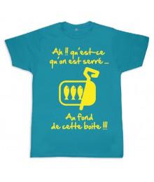 Tee shirt Rugby bébé "Sardines" Turquoise/Jaune