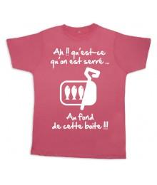 Tee shirt Rugby bébé "Sardines" Rose/Blanc