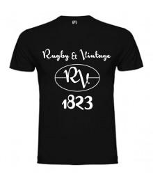 Tee Shirt Rugby & Vintage RV Noir
