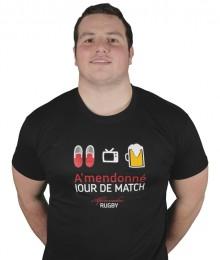 Tee shirt Aficionados "Jour de Match" Noir