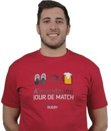 Tee shirt Aficionados "Jour de Match" Rouge