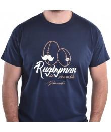 Tee shirt Aficionados "Rugbyman de père en fils" Marine