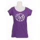 tee shirt femme Ultra Petita " I LOVE RUGBY " violet 