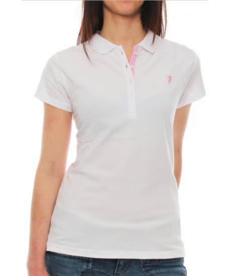 Polo femme Ruckfield Blanc vichy