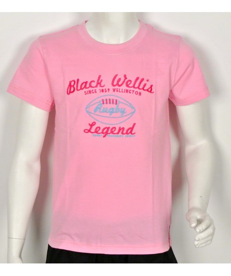 Tee Shirt Black Wellis Junior Rose