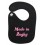 Bavoir bébé "Made in Rugby" Noir/Rose