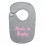 Bavoir bébé "Made in Rugby" Gris/Rose