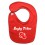 Bavoir bébé "Rugby Tétine" Rouge/Blanc