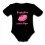 Body bébé "RugbyMan comme Papa" Noir/Rose