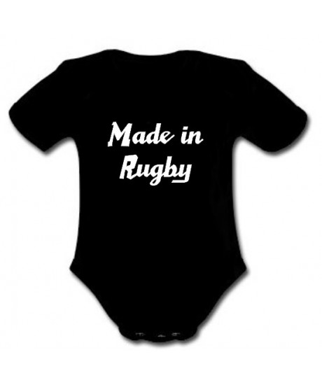 Body bébé "Made in Rugby" Noir/Blanc