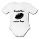 Body bébé "RugbyMan comme Papa" Blanc/Noir