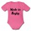 Body bébé "Made in Rugby" Rose/Noir