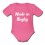 Body bébé "Made in Rugby" Rose/Blanc